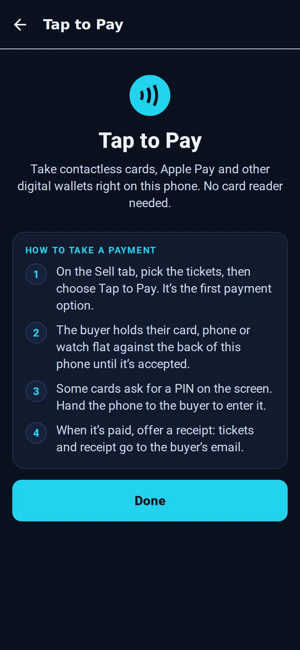 How to take a payment with Tap to Pay, in four steps